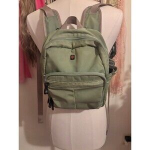 Victorinox Swiss Army Mini Travel Backpack Olive Green Daypack Geometric Lining